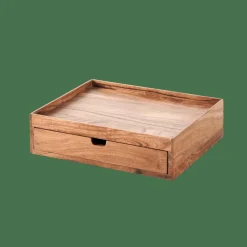 CASA ACACIA Organisateur De Bureau Naturel* Boîtes De Rangement|Accessoires Bureau