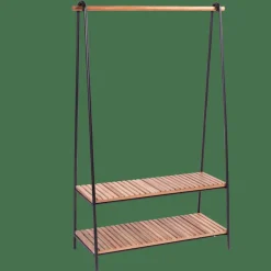 CASA ACACIA Porte-vêtements Noir* Étagères