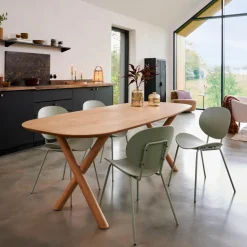 CASA ACACIA Table à Manger Avec Pieds En X* Tables À Manger