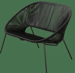 CASA ACAPULCO Banc Lounge Noir* Bancs De Jardin