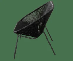 CASA ACAPULCO Banc Lounge Noir* Bancs De Jardin