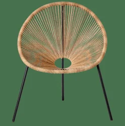 CASA ACAPULCO Chaise Lounge Noir, Naturel* Fauteuils De Jardin