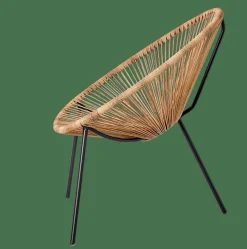 CASA ACAPULCO Chaise Lounge Noir, Naturel* Fauteuils De Jardin