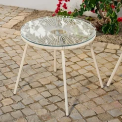 CASA ACAPULCO Table Lounge Sable* Tables Basses De Jardin