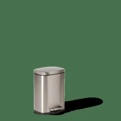 CASA ADELE Poubelle à Pédale 5l Argent* Poubelles De Cuisine|Poubelles