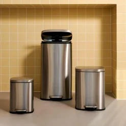 CASA ADELE Poubelle à Pédale 30l Argent* Poubelles De Cuisine|Poubelles