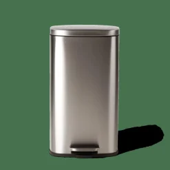 CASA ADELE Poubelle à Pédale 30l Argent* Poubelles De Cuisine|Poubelles