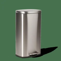 CASA ADELE Poubelle à Pédale 30l Argent* Poubelles De Cuisine|Poubelles