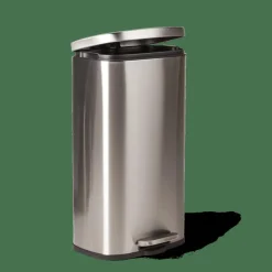 CASA ADELE Poubelle à Pédale 30l Argent* Poubelles De Cuisine|Poubelles