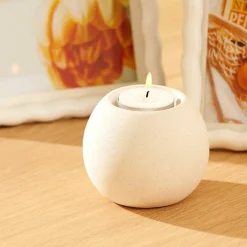 CASA ALBA Support Bougie Chauffe-plat Blanc* Porte-Bougies