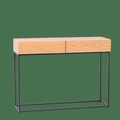 CASA ALMA Table Murale Noir, Naturel* Consoles