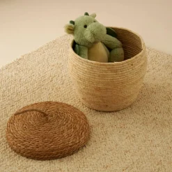 CASA ALVIN Panier De Rangement Avec Couvercle Brun, Naturel* Automne