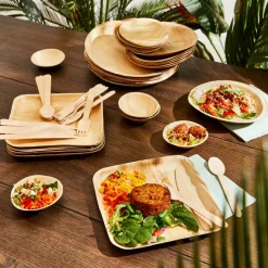 CASA ARECA LEAF Assiettes Set De 6 Naturel* Assiettes