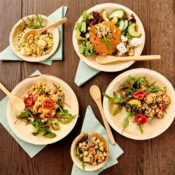 CASA ARECA LEAF Bols Set De 6 Naturel* Assiettes