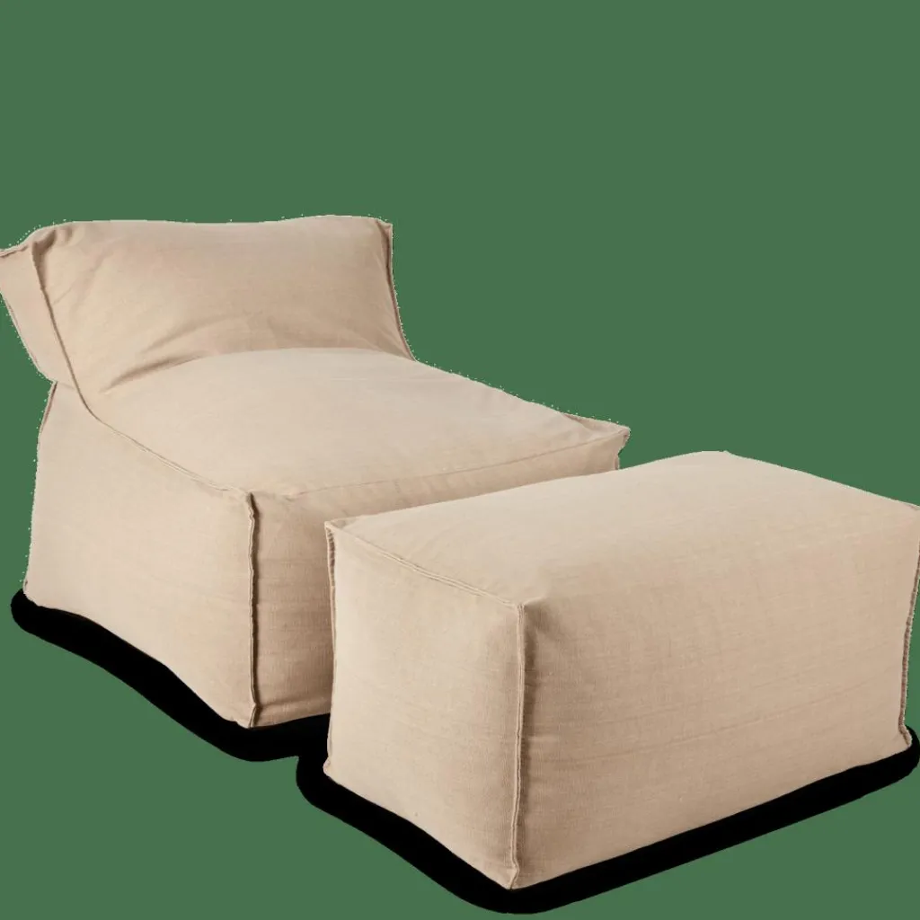 CASA BAGIE Fauteuil Pouf Poire Beige* Fauteuils|Poufs