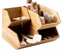 CASA BAMBOO Boîte à Mouchoirs Naturel* Accessoires Lavabo|Paniers Tiroirs