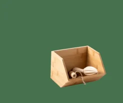 CASA BAMBOO Organisateur Empilable Naturel* Boîtes Métalliques|Boîtes De Conservation