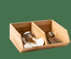 CASA BAMBOO Organisateur Empilable Naturel* Boîtes Métalliques|Boîtes De Conservation