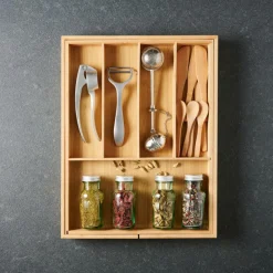 CASA BAMBOO Organisateur Tiroir Escamotable Naturel* Paniers Tiroirs