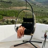CASA BAZAI Chaise Suspendue Avec Support Noir* Chaises Suspendues