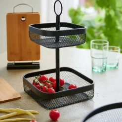 CASA BLACK LUNAR Panier Ovale 2 Pièces Noir* Accessoires De Cuisine