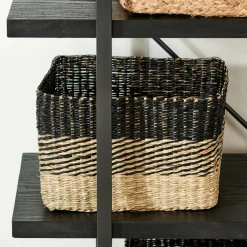 CASA BOBO Panier Tiroir Noir, Naturel* Paniers Tiroirs