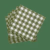 CASA CHECK GREEN Set De 20 Serviettes Vert* Serviettes