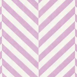 CASA CHEVRON Set De 20 Serviettes Mauve* Serviettes
