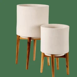 CASA CHIARO Pot De Fleurs Blanc* Supports Pour Plantes