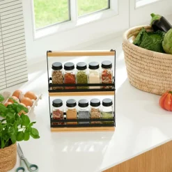 CASA COMPACT Support à épices Noir* Pots À Épices