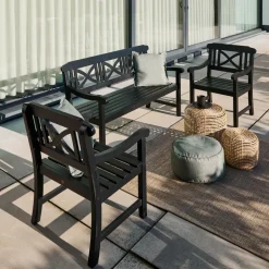 CASA CROS Banc Noir* Bancs De Jardin