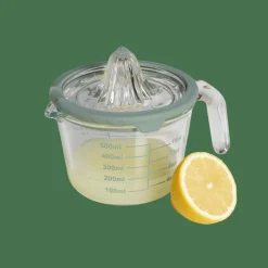 CASA CUISINO Presse-agrumes Avec Verre Doseur 500 Ml Vert, Transparent* Presse-Agrumes