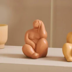 CASA DIVA Déco En Céramique Brun* Figures Déco