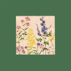 CASA ECO FLORAL Set De 20 Serviettes Diverses Couleurs* Serviettes