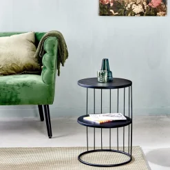 CASA ELMER Table D'appoint Noir* Tables D'Appoint