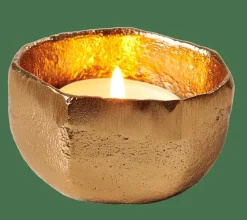 CASA ERBA Support Bougie Chauffe-plat Doré* Porte-Bougies