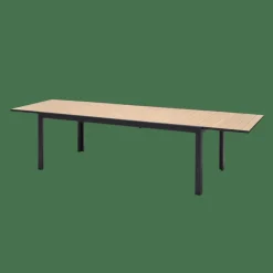 CASA ETHAN Table Extensible Noir, Naturel* Tables De Jardin