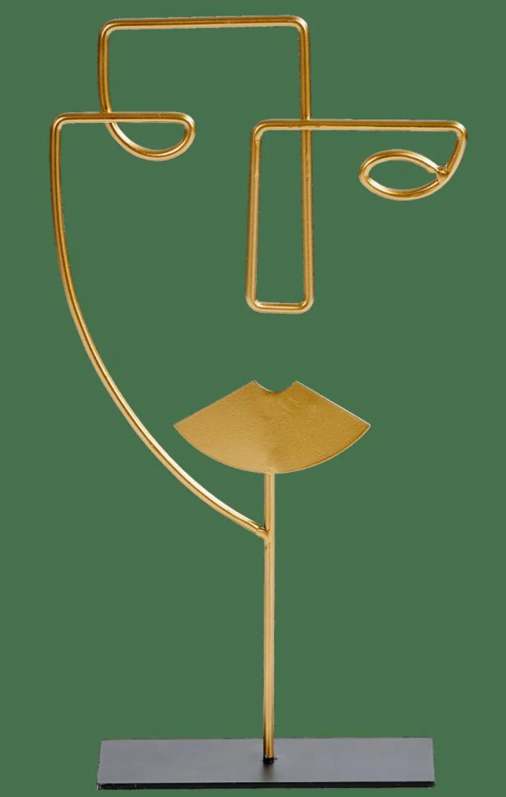 CASA FACE Décoration Sur Pied Doré* Figures Déco