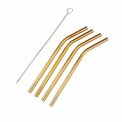 CASA FANCY Pailles à Cocktail Avec Brosse Argent* Cocktail Accessoires