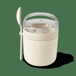 CASA FRESHMOOD Pot à Petit Déjeuner +cuillère 32cl Blanc, Brun, Vert* Boites A Lunch