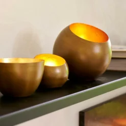 CASA GIMINI Support Bougie Chauffe-plat Cuivre* Porte-Bougies