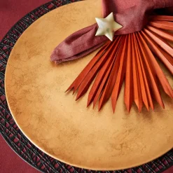 CASA GOLDFOIL Assiette Déco Doré* Decoration Murale|Assiettes Deco