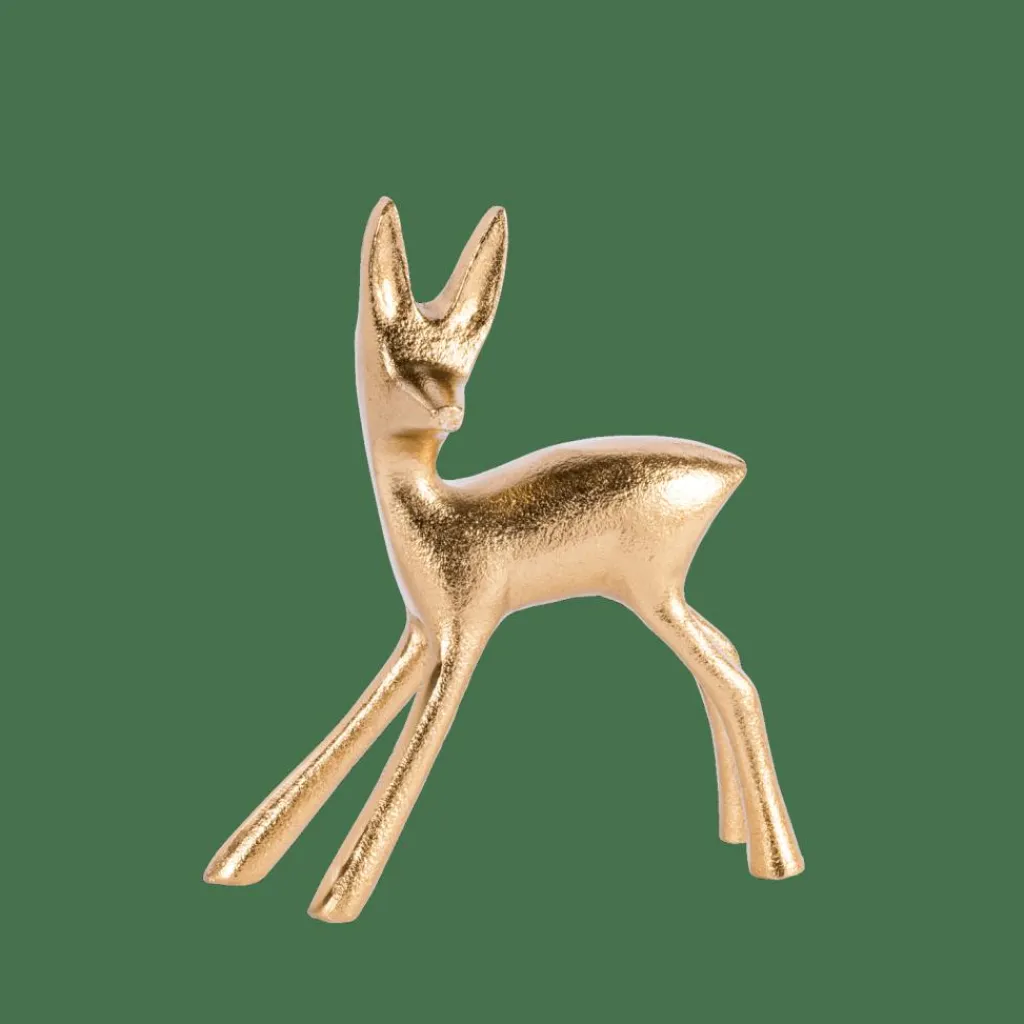 CASA GOLDY Décoratif Cerf Doré* Figures Déco