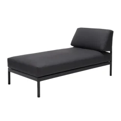 CASA HANNA Chaise Longue Teck Noir* Chaises Longues|Salon De Jardin