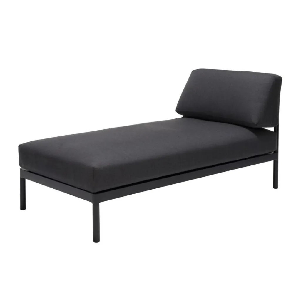 CASA HANNA Chaise Longue Teck Noir* Chaises Longues|Salon De Jardin