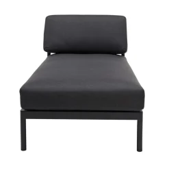 CASA HANNA Chaise Longue Teck Noir* Chaises Longues|Salon De Jardin