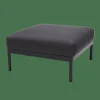 CASA HANNA Lounge Teck Repose-pied Noir, Naturel* Salon De Jardin