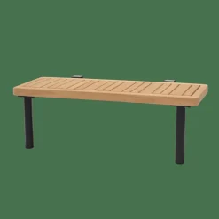 CASA HANNA Lounge Teck Table D'appoint Noir, Naturel* Tables Basses De Jardin|Salon De Jardin