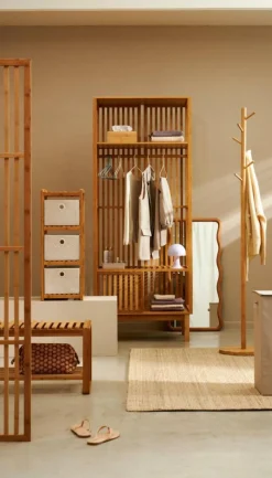 CASA HELGE Porte-vêtements Naturel* Étagères