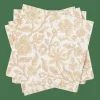 CASA HENNA FLOWER Set De 20 Serviettes Rouge, Beige* Serviettes